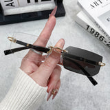 NOXEN Rimless Fashion Sunglasses — Nowoczesne Okulary bez Oprawy